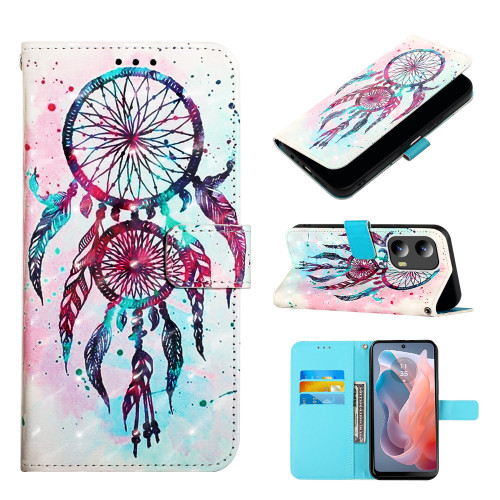 Moto G 5G 2024 3D Painting Horizontal Flip Leather Phone Case - Color Drop Wind Chimes